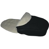 Footmuff to fit iCandy Peach Pushchairs - Black / Lambs Fleece