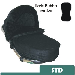 Black Faux Fur Footmuff  to fit ikkle bubba Pushchairs - Standard Size