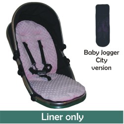 Pink Dimple Fleece Padded Seat Liner to fit Baby Jogger City Pushchairs