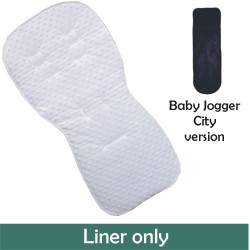 White Dimple Fleece Padded Seat Liner to fit Baby Jogger City Pushchairs