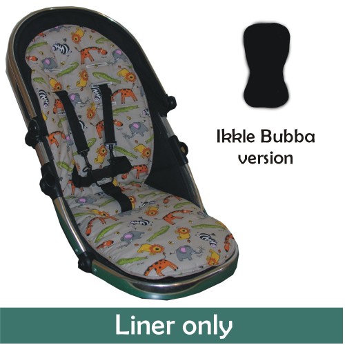 Wild Animals Design Padded Seat Liner to fit Ikkle Bubba Pushchairs