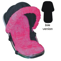Hot Pink Faux Fur Padded Seat Liner to fit Joie Pushchairs
