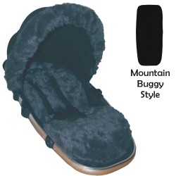 Grey Faux Fur Padded Seat Liner to fit Mountain Buggy Pushchairs