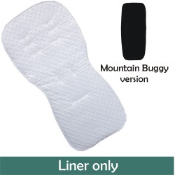 White Dimple Fleece Padded Seat Liner to fit Mountain Buggy Pushchairs