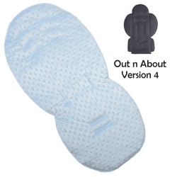 Blue Dimple Fleece Padded Seat Liner to fit Out n About Nipper v4 Pushchairs