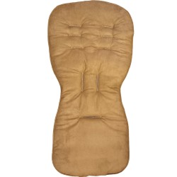 Seat Liner Silvercross Milk Chocolate - Hand Made Padded Seat Liner in Milk Chocolate Suedette Specifically Designed to fit Silver Cross Pop, Reflex, Pursuit & Zest Pushchairs