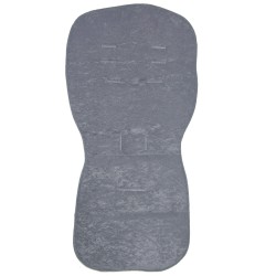 Seat Liner Silvercross Grey - Hand Made Wild Padded Seat Liner in Grey Suedette Specifically Designed to fit Silver Cross Pop, Reflex, Pursuit & Zest Pushchairs