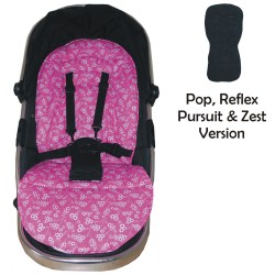 Seat Liner Silvercross Oriental Blossom - Hand Made Oriental Blossom Design Padded Seat Liner Specifically Designed to fit Silver Cross Pop, Reflex, Pursuit & Zest Pushchairs