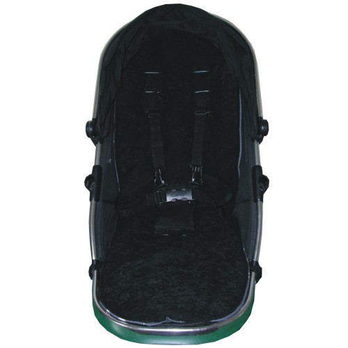 Black Suedette Padded Seat Liner to fit Silver Cross Pioneer, Surf & Wayfarer Pushchairs