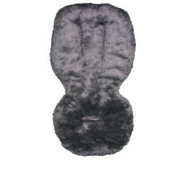 Grey Faux Fur Padded Seat Liner, Universal Style fit, Designed to fit most Buggies and Pushchairs