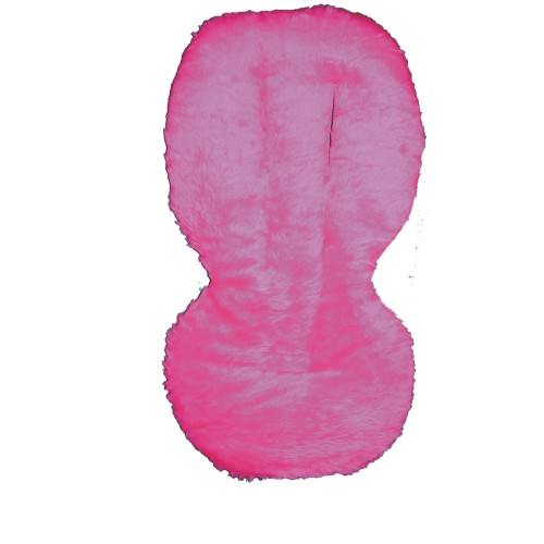 Hot Pink Faux Fur Padded Seat Liner, Universal Style fit, Designed to fit most Buggies and Pushchairs