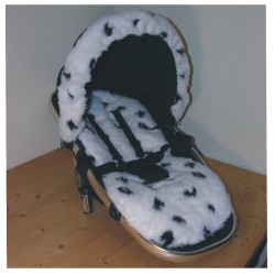 Dalmation Faux Fur Padded Seat Liner to fit iCandy Peach Pushchairs